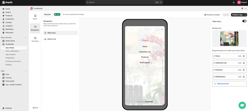 How To Customize Your App With OneMobile’s Drag-n-Drop Editor? 3 optimize-your-navigation