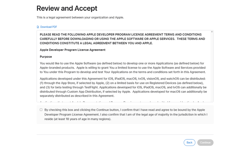 How To Create an Apple App Store Developer Account? 11 review-and-accept-the-apple-developer-program-license-agreement