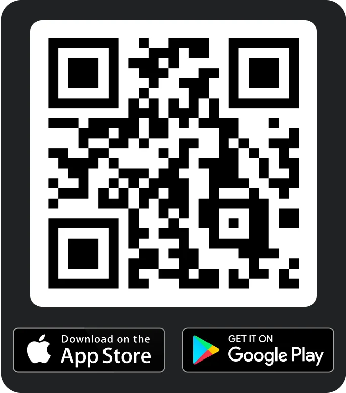 Scan the QR code to download our Demo apps from Google Play or App Store