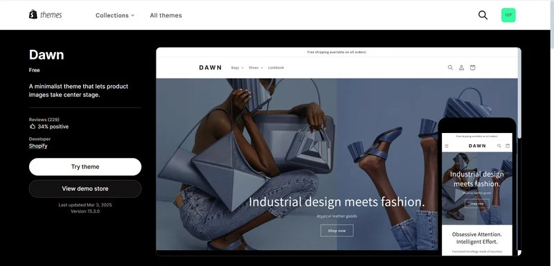 dawn-free-shopify-theme-for-mobile