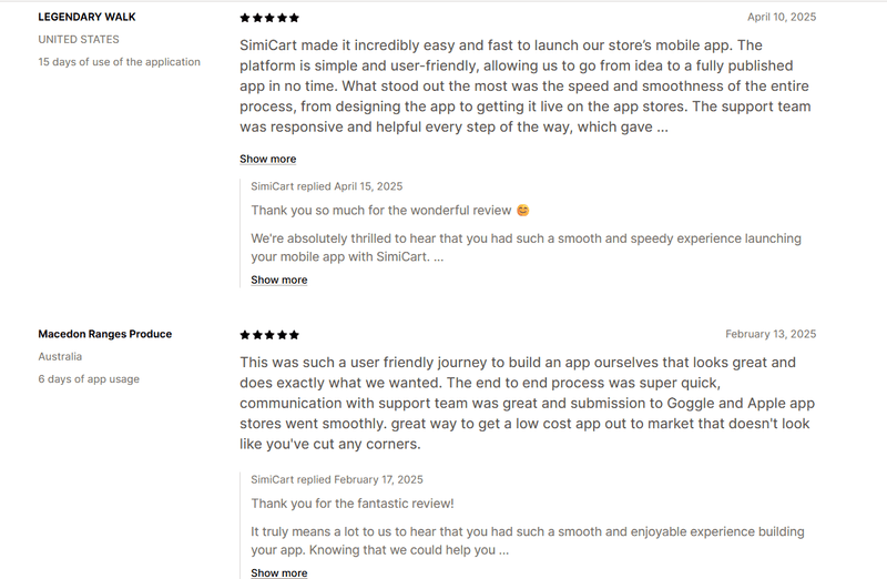 Review SimiCart Shopify Mobile App Builder: Is It the Best Choice? 7 positive-feedback-on-customer-support