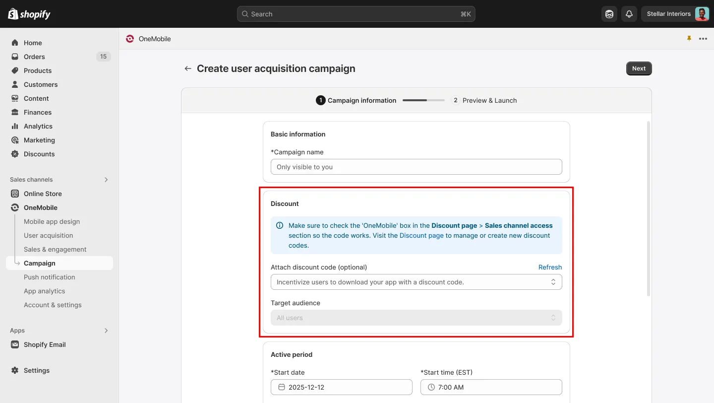 Add-discounts-to-acquire-new-app-users-campaigns