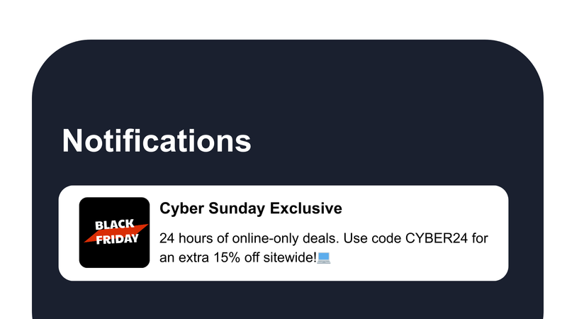 The Ultimate Push Notifications Calendar For BFCM 2025 7 cyber-sunday