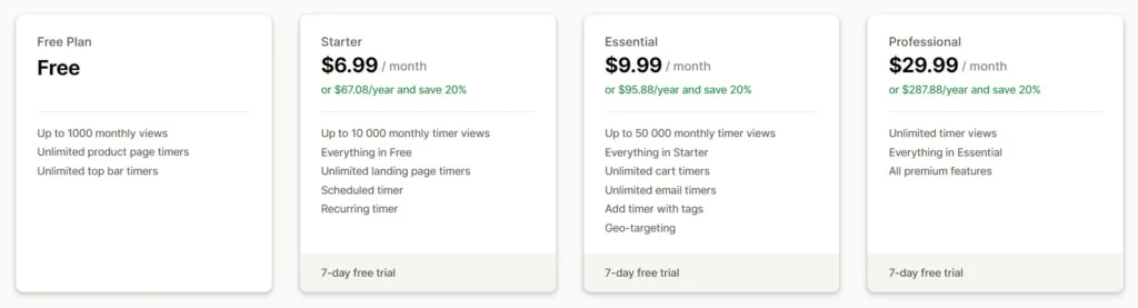 essential-countdown-timer-pricing-plans