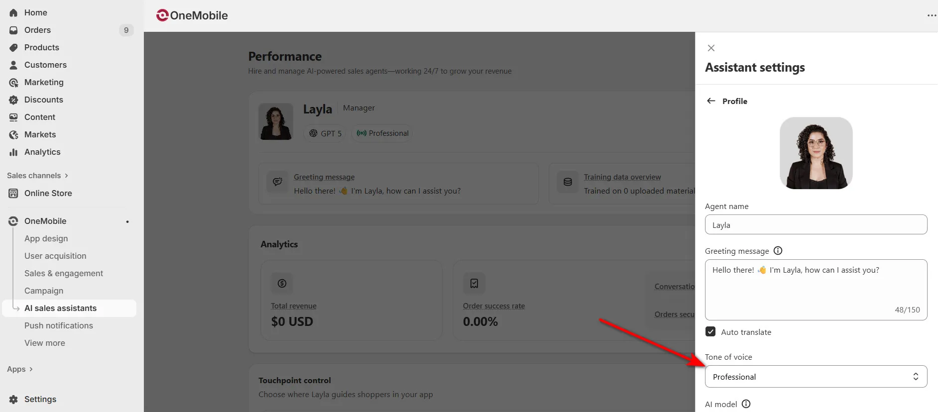 AI Sales Agents Now Come With 6 Tones of Voice + Advanced Training 3 choose the tone of voice for your agent