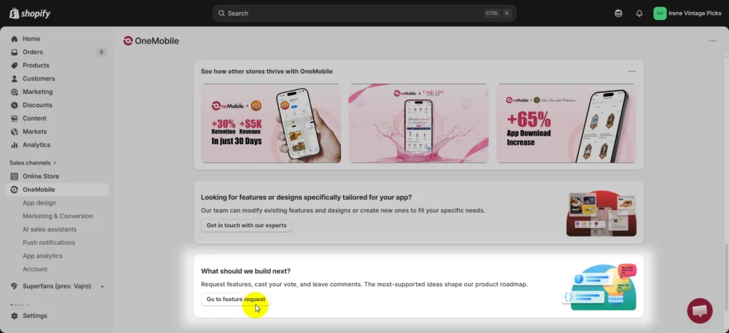 In-app Message, Smarter Push Automation, and Industry Screen Templates 8 feature request