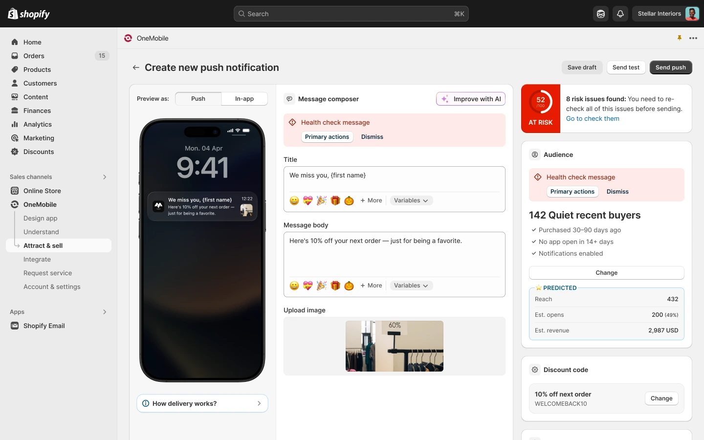 push health check composer